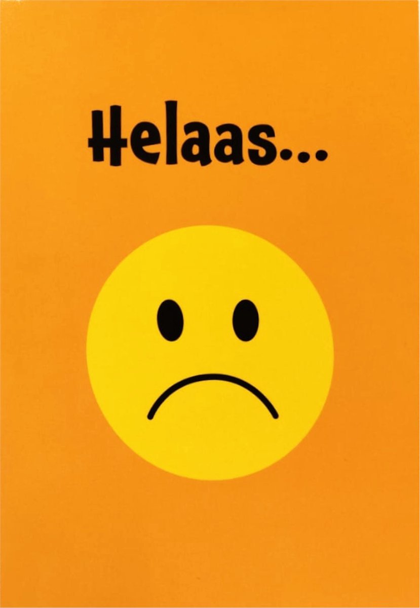 Kaart - Gezakt Smiley Helaas - Met Envelop - Per Stuk