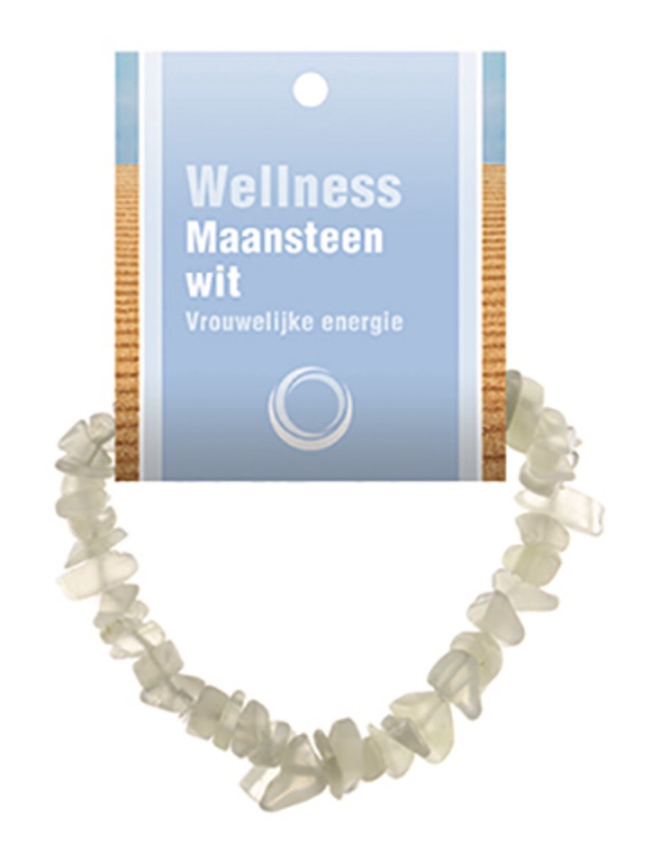 Ruben Robijn Maansteen wit splitarmband + kaart