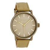 OOZOO Timepieces - Beige horloge met beige leren band - C8310
