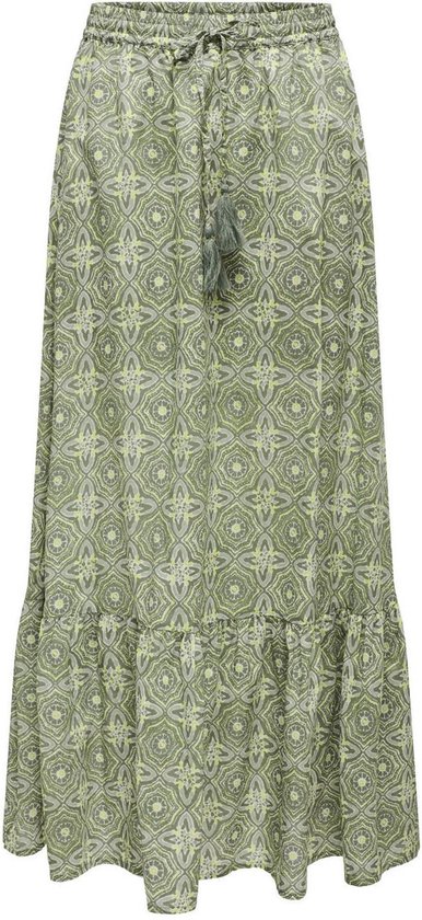 Only Rok Onlmiley Ankle Skirt Ptm 15323921 Hedge Green/ethnic Boh Dames Maat - XL