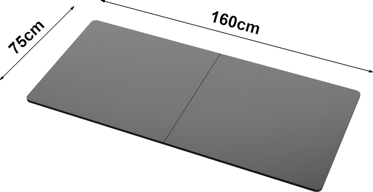 pro.tec Tafelblad Kirkkonummi spaanplaat rechthoek 160x75x1,5 cm zwart carbon look pro.tec zwart, carbon look