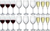 Bormioli Rocco Wine Glass Set Premium (Verres à vin et Flûtes à champagne) - Ensemble de 18 pièces