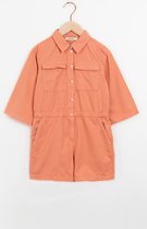 Sissy-Boy - Licht oranje playsuit met driekwart mouwen