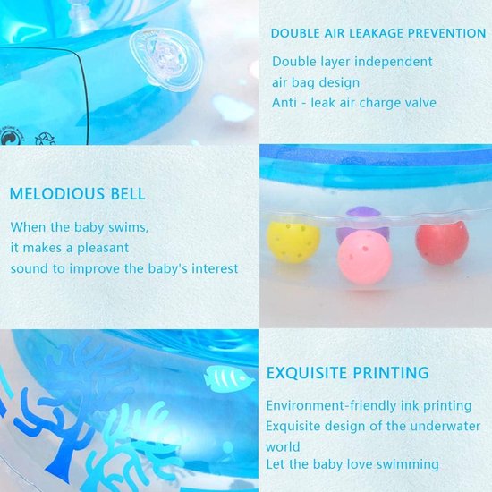 BJORKI® Zwemband Voor Baby's, Stabiel En Veilig Op Het Water Meegroeiende Vanaf 6 Maanden Tot 3 Jaar 40 Zwempositie Natuurlijke Bewegingen Robuuste Zwemhulp Babys 2706843269