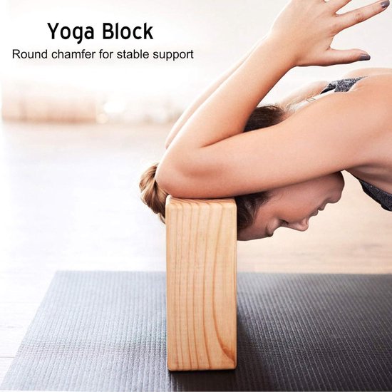 Yogablok van 100% natuurlijke bamboe - set van 2 stuks — afbeelding 3