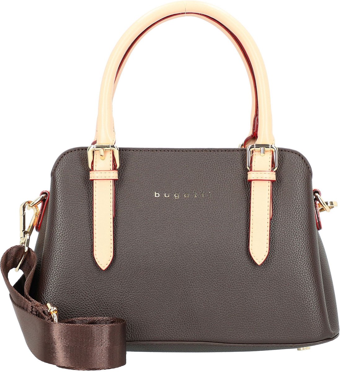 bugatti Handtas Schoudertas Ella Bowling Bag Darkbrown Bruine