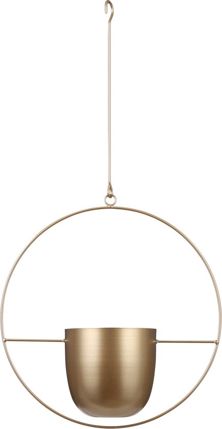 Mica Decorations Pot de Fleurs Suspendu Dexter - L34 x W14 x H65 cm - Or