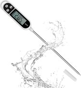 Bol.com Digitale keukenthermometer met lange sonde - directe read LCD - voor bakken barbecue babymelk water -50 °C tot +300 °C aanbieding