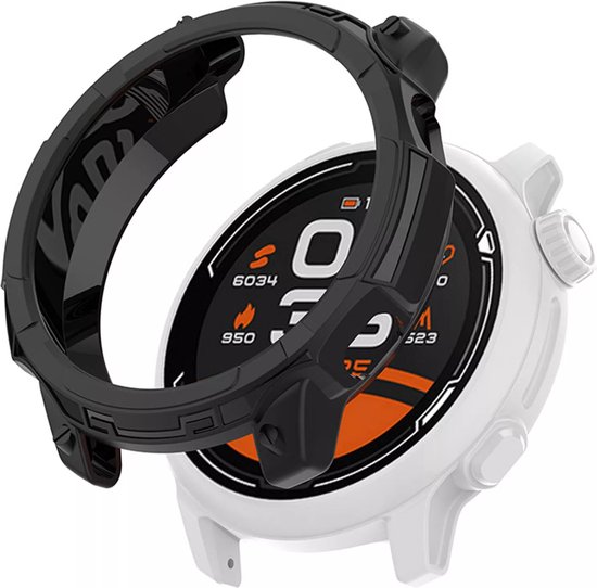 Strap-it Robuust TPU case hoesje - geschikt voor Coros Pace 2 (zwart)