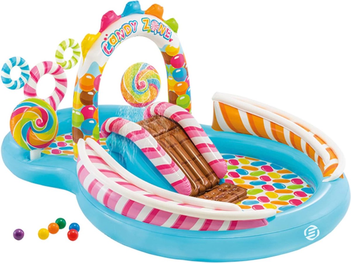 Equivera Kinderzwembad Met Glijbaan - Kinderzwembad - Speelzwembad Met Glijbaan - Kinderzwembad Playcenter - Kinder Zwembad - Speelzwembad