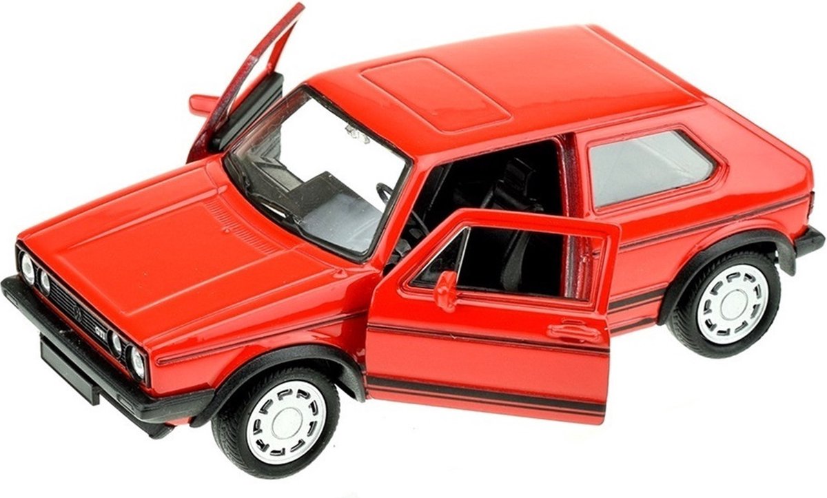Welly Speelgoed Volkswagen auto rood die-cast metaal 13 cm Model Golf 1 GTI