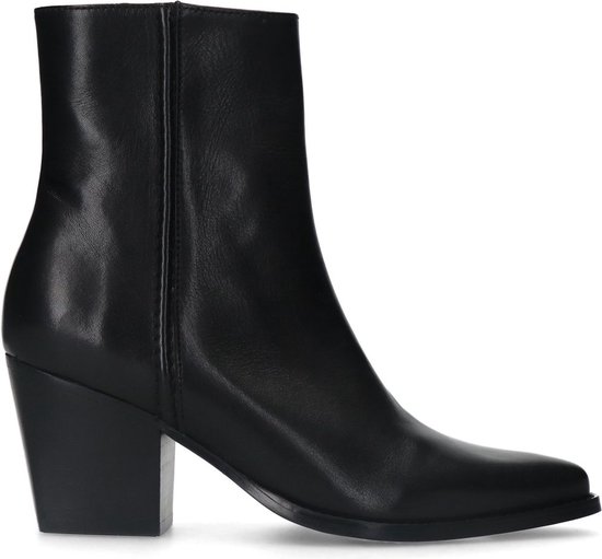Bottines MANFIELD En Cuir Noir - Taille 36 - Talons Plats - Occasion Très Bon état
