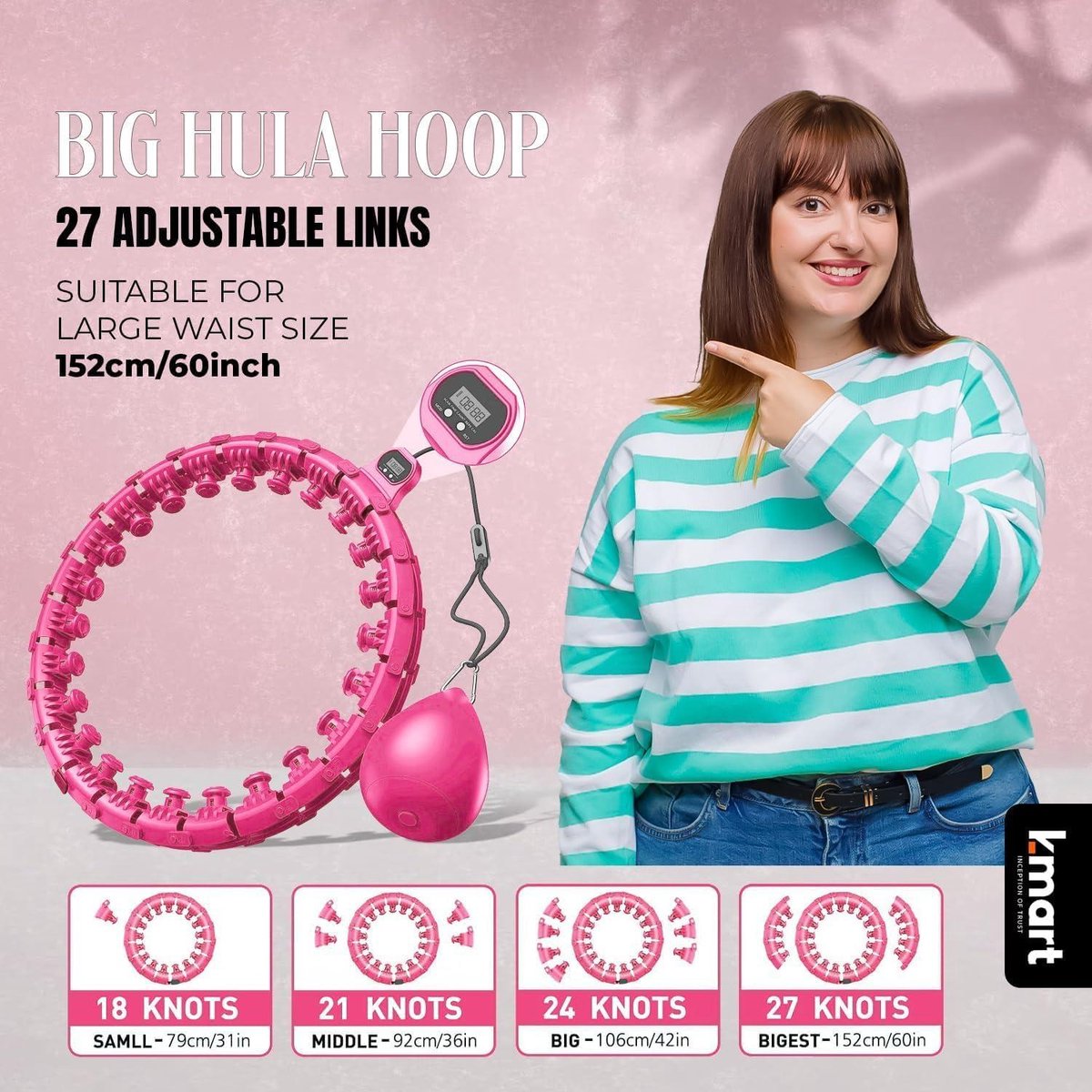 Verstelbare Hoelahoep Met Gewicht - Afvallen - Fitness Hula Hoop Verstelbare Hoelahoep Met Gewicht - Afvallen - Fitness Hula Hoop