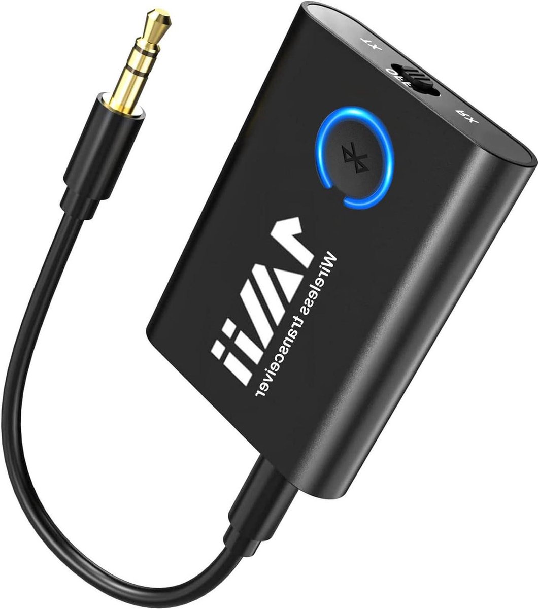 Bluetooth 5.0 Aux-adapter aptX-HD en draadloze audioadapter met lage latentie - 1mii Bluetooth-zenderontvanger voor tv pc hoofdtelefoon hifi-luidspreker MP3/MP4 Bluetooth Receiver