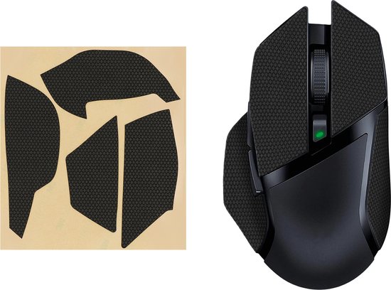 kwmobile gaming muis grip tape geschikt voor Razer Basilisk X Hyper Speed muis - Antislip muistape grip - Muis grip tape in zwart