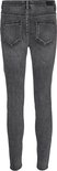 Grijze skinny jeans van voren gezien, met lichte wassing en zakdetails.