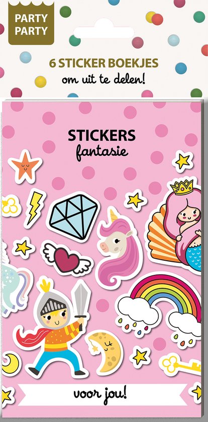 Sticker Fun Party Book Party Party 6 Sticker boekjes - Fantasie, Interstat | 9789464327809 ...