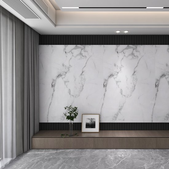 Paroi de Douche Bladel lot de 4 panneaux 120x60 cm Marbre White [neu.haus]