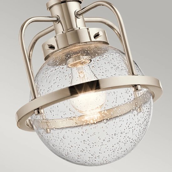 Kichler Luminaire suspendu LED Triocent | 1X E27 Max 60W | IP44 | Dimmable | Nickel poli