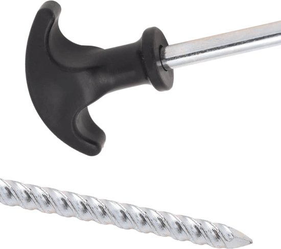 vidaXL - Tentharingen - 12 - st - Ø7 - mm - 17 - cm - gegalvaniseerd - staal van Merkloos — afbeelding 4