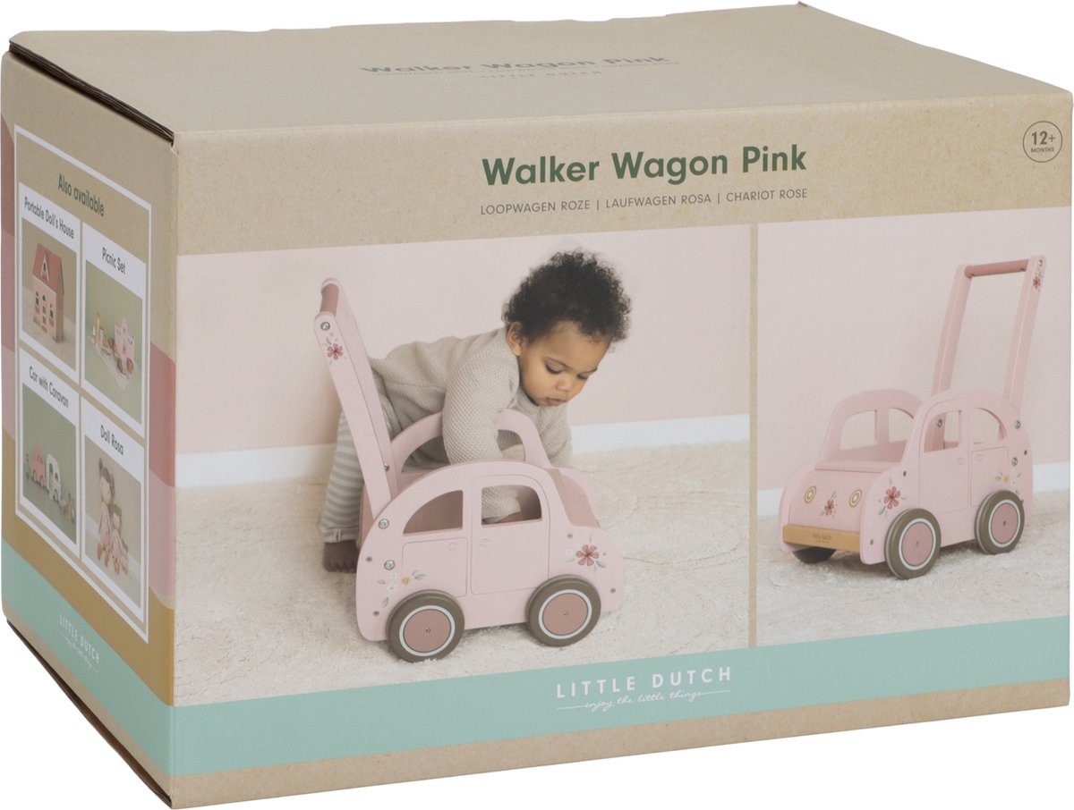 Little Dutch Loopwagen - Roze — afbeelding 5