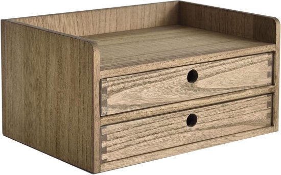 Houten bureau-organizer met 3 laden en 1 plank - Efficiënte