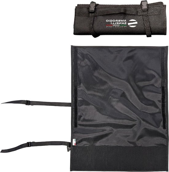 Foto: Messentas ambrogio sanelli messenrol voor 6 messen tot 30 cm tas met verstelbare gespen draaggreep praktisch en veilig 48 x 62 cm knife roll bag