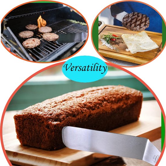 Kit Spatules Barbecue Grillart® - Acier Inoxydable + 30 Papiers Burger - Parfait Pour Plancha Et Teppanyaki