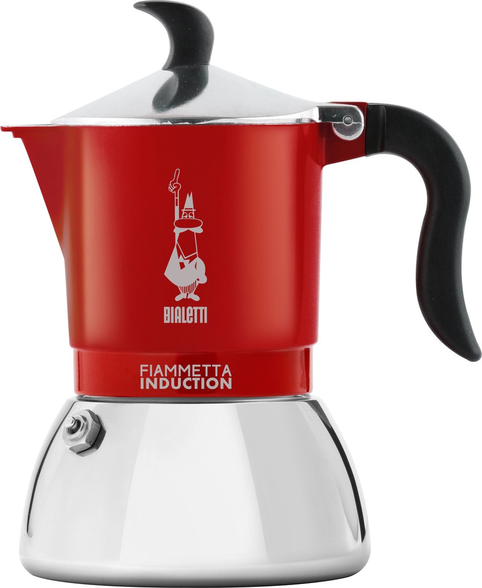 Bialetti Fiammetta Induction Moka Express 0,1 l Rood, Roestvrijstaal