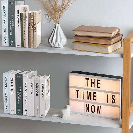 Lot De 6 Serre-Livres En Acrylique Transparent – 15x11x11 Cm Avec 24 Patins Antidérapants, Supports Livre Étagère Bureau Bibliothèque