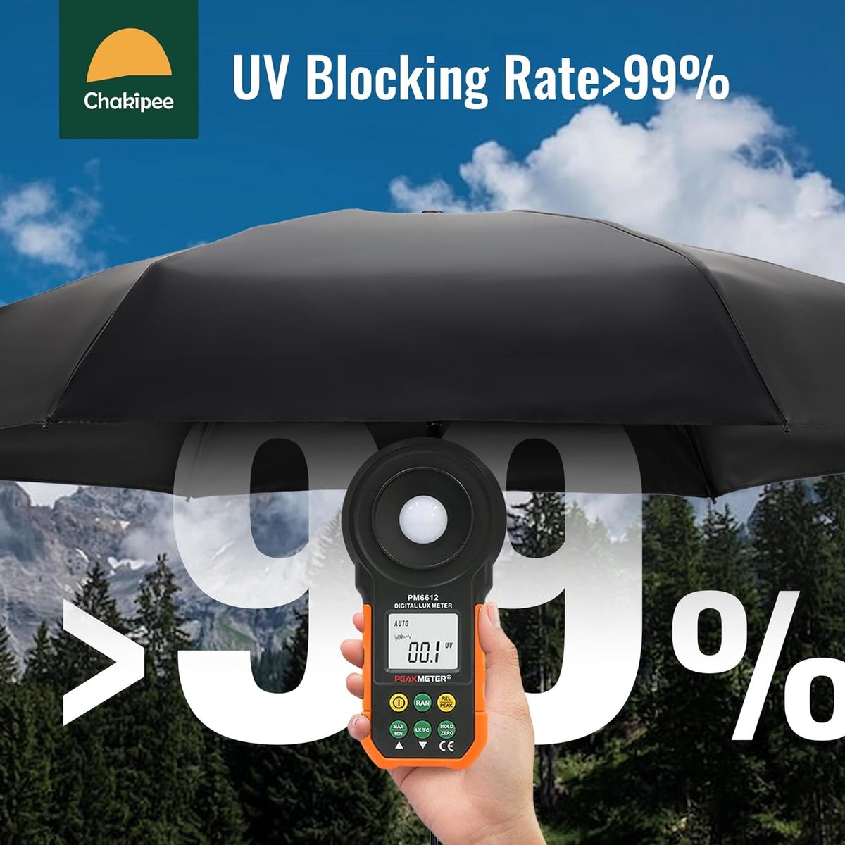 Mini parapluie compact pour le soleil, parapluie de voyage compact avec étui, léger et portable