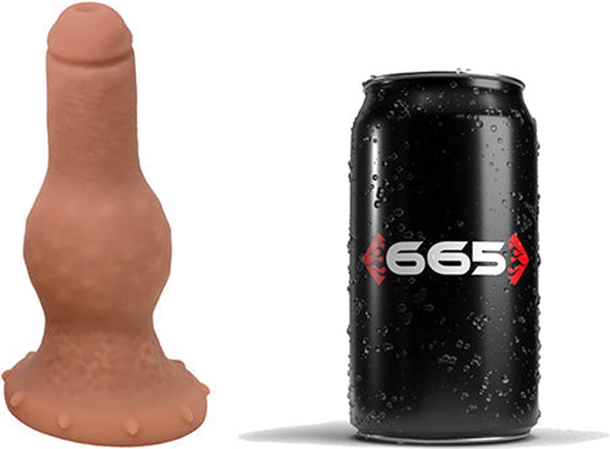 Goedkoopste 665 Liquid Silicone - Dildo - Liquid Siliconen XXL Dildo - Puffer - Beige - Maat S