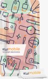 Roze telefoonhoesje in verpakking met lijntekeningen van elektronica-accessoires en "kwmobile" logo.