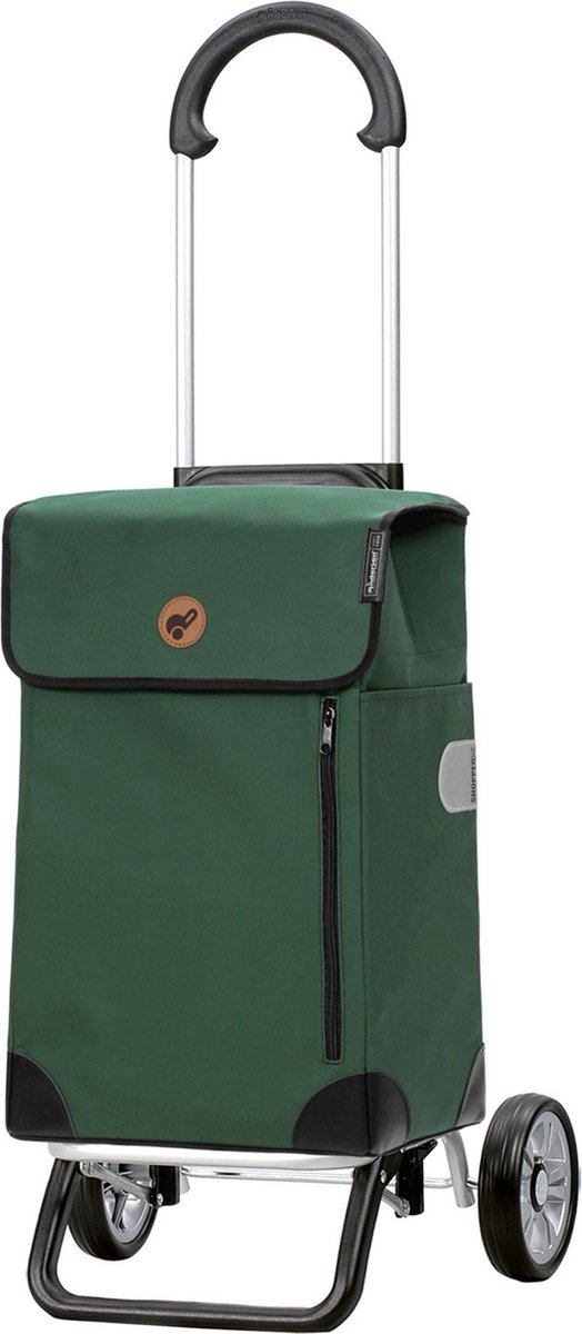 Andersen SHOPPER MANUFAKTUR Boodschappentrolley Scala Shopper Plus Weda 36L Green Donkergroen 103cm
