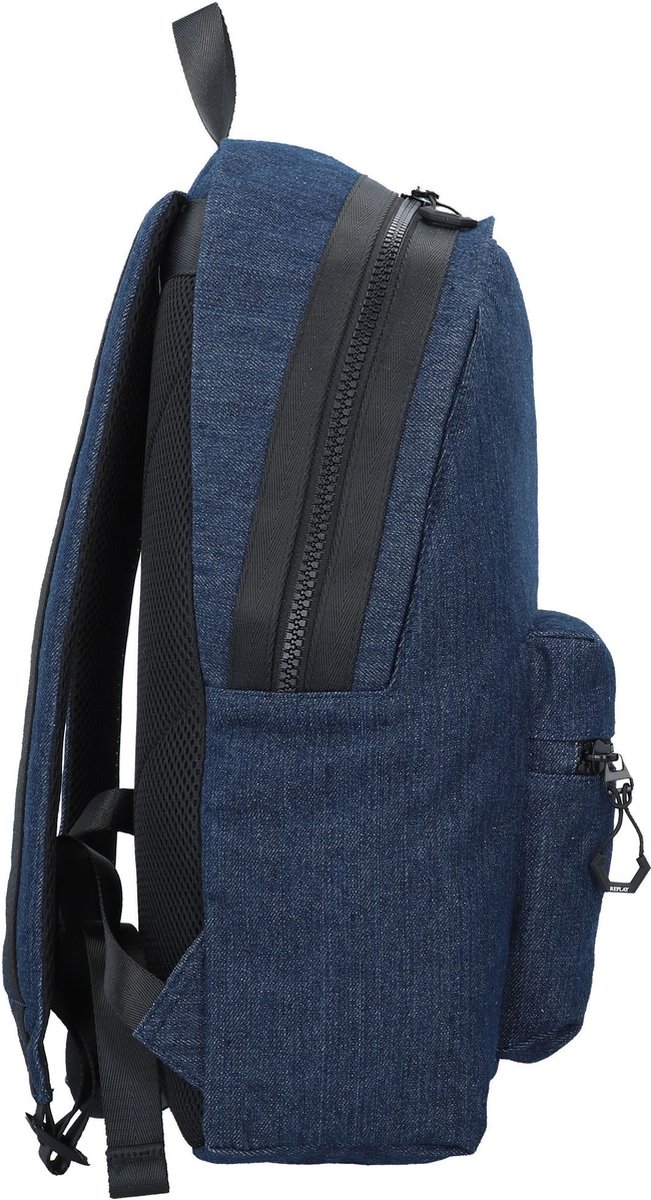 Sac à Dos REPLAY Blu Denim – Homme, Bleu Foncé, Coton, Neuf