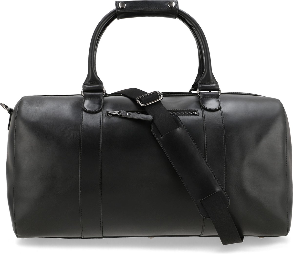 BUCKLE & SEAM Leren Reistas Willow Dot Weekender Black Zwart
