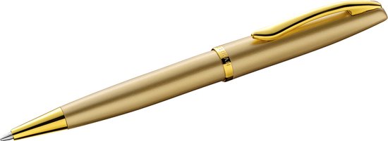 Stylo bille Pelikan Jazz doré avec clip et capuchon dorés brillants.
