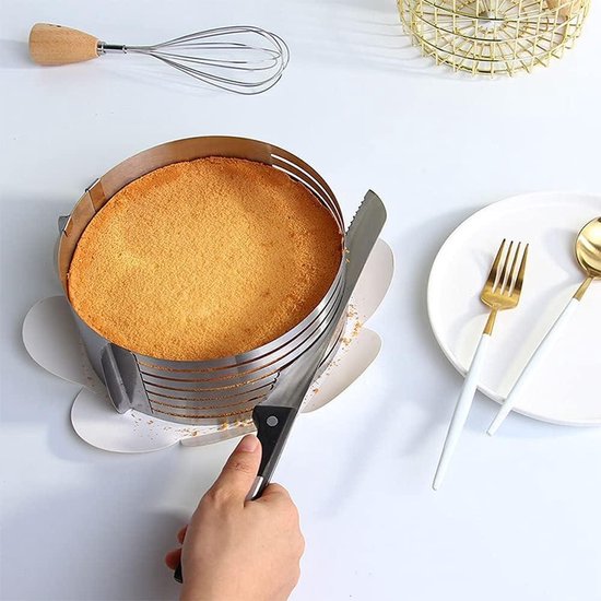 Verstelbare taartring - 20 cm hoog - voor crème en motiefcakes | bol