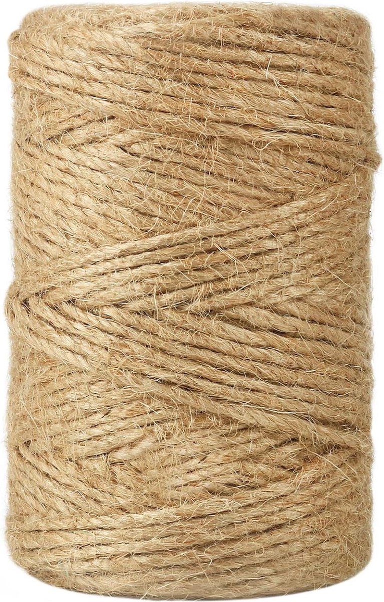 3 mm bruin jute koord voor tuin, foto's, planten, knutselen - Vivifying Jute koord