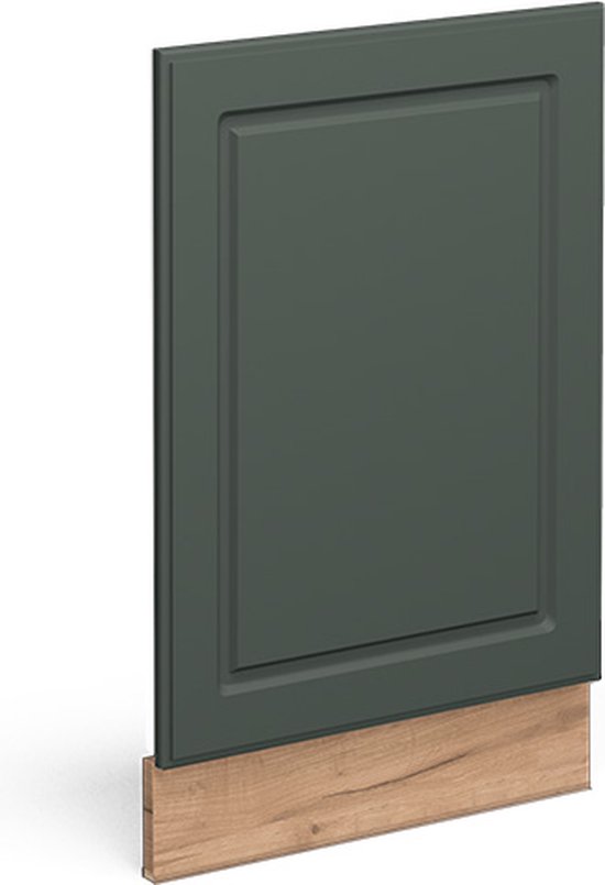 Vicco Keukeneiland Fame-Line, Groen-Goud Landhuis/Antraciet, 90 cm met lade, zonder werkblad