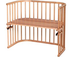 Babybay Maxi Extra Groot Zijbed Massief Beukenhout - Hoogte Verstelbaar - Milieuvriendelijk - Meegroeiend - Natuur Gelakt - 94 X 54 X 79 cm - Co Sleeper