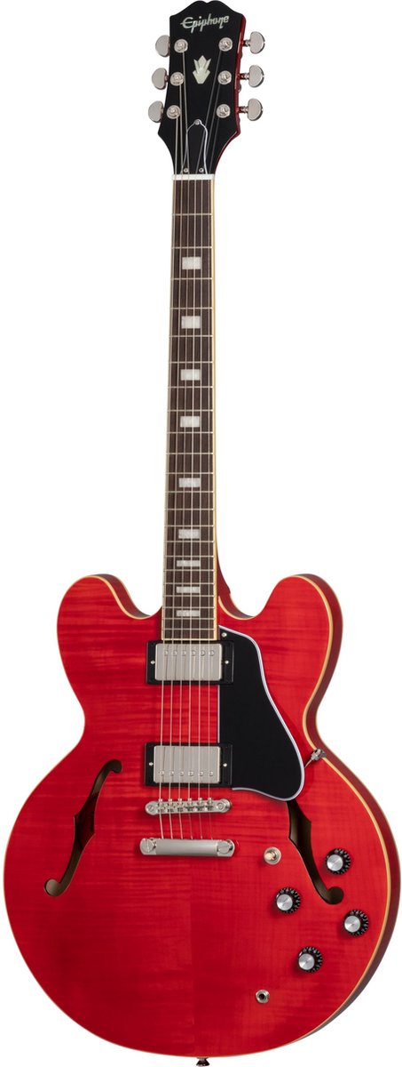 Epiphone Marty Schwartz ES-335 Sixties Cherry semi-akoestische gitaar met hard case
