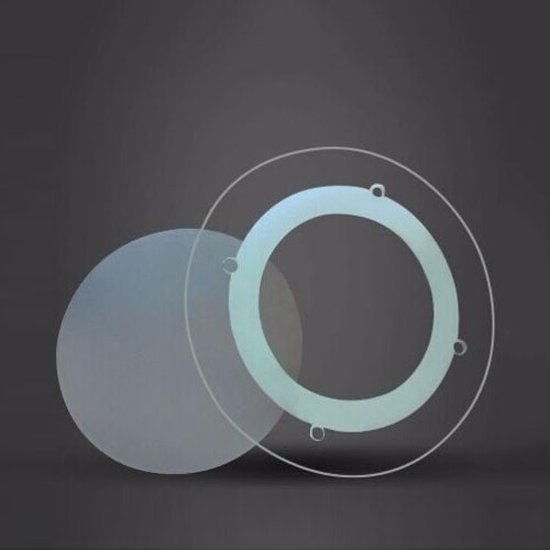 Downlight LED Slim - Encastré Rond 12W - Transparent / Wit Froid 6400K - Glas Wit Mat - Ø160mm
