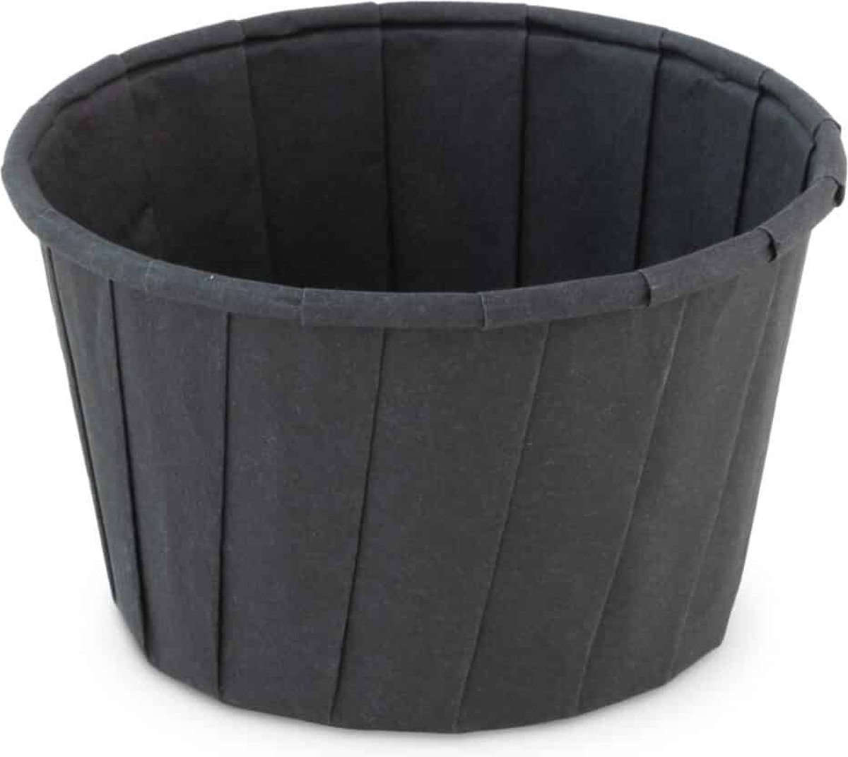 Sausbakje papier (FSC®) rond zwart ø 6,6 cm / 96 ml | Inhoud: 200 stuks