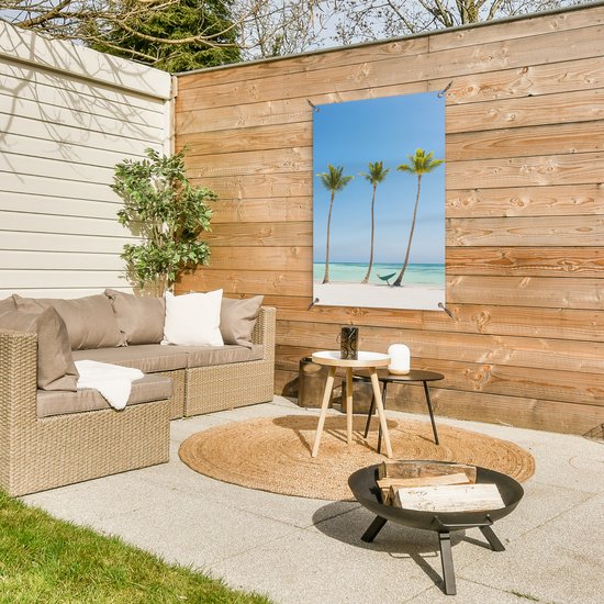 Posters de jardin à l' extérieur de la plage des Caraïbes 3 palmiers - 60x90 cm
