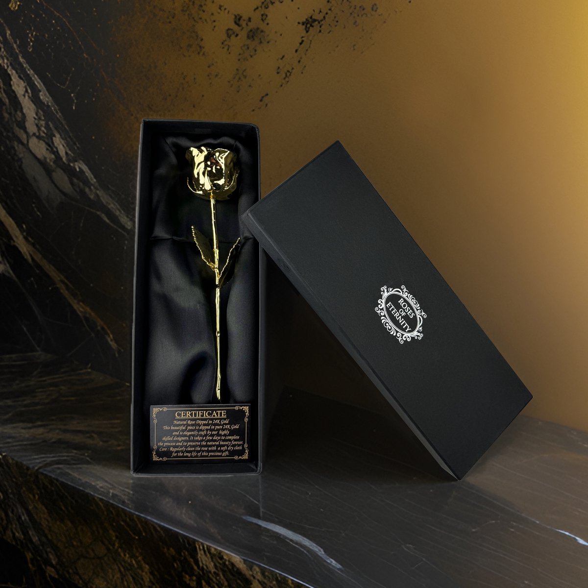 Roses of Eternity - 24K Gouden Roos - Cadeau voor Valentijnsdag, vrouw, vriendin, haar, Valentijn - Moederdag - Huwelijk - Romantisch Liefdes cadeautje — cadeau in VALENTIJNSDAG 🌹 - foto 2