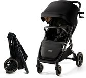 Kinderkraft MITZY Buggy – Tot 27 kg – Lichtgewicht & Compact Vouwbaar – XL Zitplaats – 360° Draaiwielen – UPF50+ Kap – Zwart