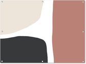 Tuinposter - Abstract - Design - Pastel - Tuindecoratie - Schuttingdoek - Schuttingposter - 120x90 cm - Tuindoek - Buitenposter