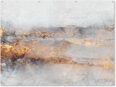 Tuinposter - Marmer - Goud - Glitter - Luxe - Tuindecoratie - Tuindoek - Tuinschilderijen - 160x120 cm