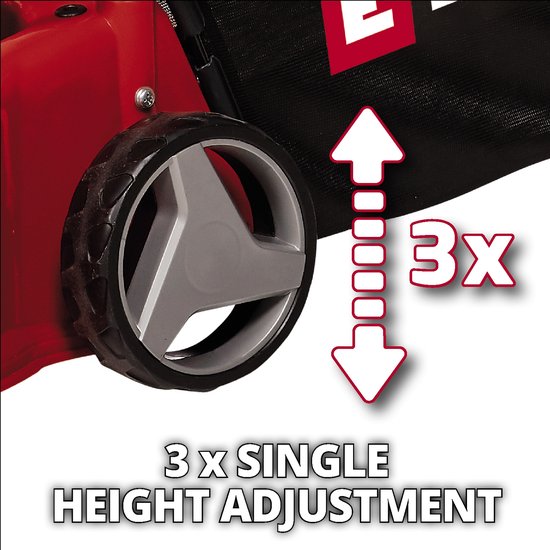 Einhell Benzine Grasmaaier GC-PM 40/2 - 132 cm³ - 2 kW - 4-takt - Maaibreedte: 40 cm - Aanbevolen gazonoppervlakte: tot 800 m² - 45 L opvangbak - Maaihoogte: 25-60 mm van Einhell — afbeelding 4